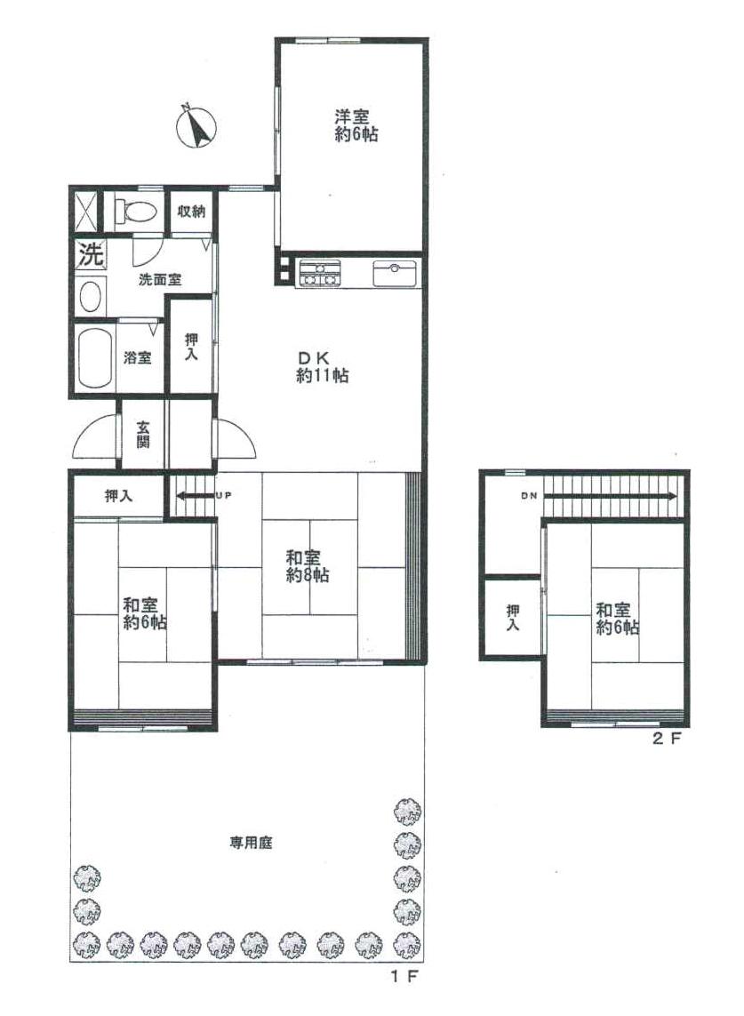 Floor plan. 3LDK, Price 13.5 million yen, Occupied area 81.96 sq m