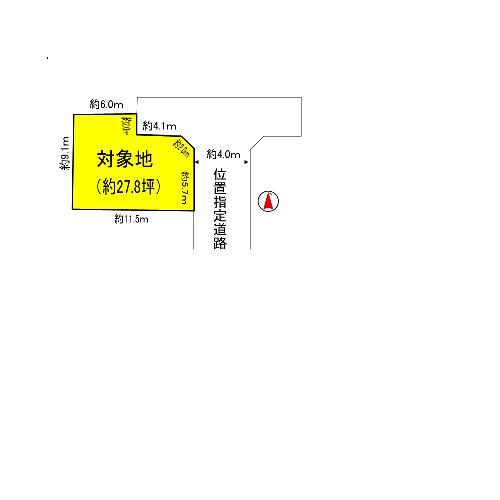 Compartment figure. Land price 17.2 million yen, Land area 92.79 sq m
