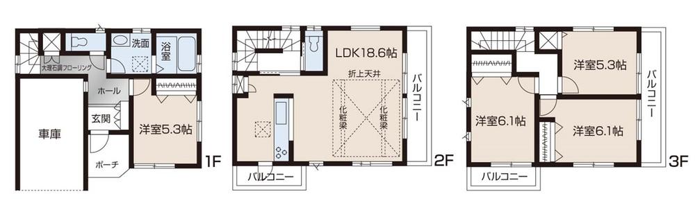 Floor plan. 39,800,000 yen, 4LDK, Land area 76.53 sq m , Building area 114.81 sq m floor plan