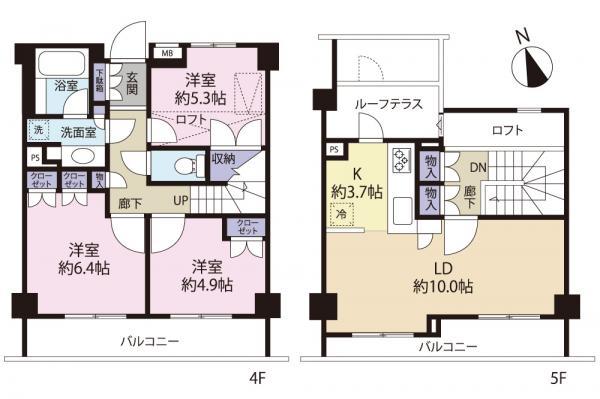Floor plan. 3LDK, Price 33,800,000 yen, Footprint 78.8 sq m , Balcony area 13.62 sq m
