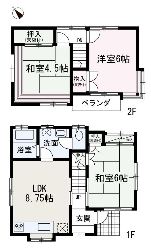 Floor plan. 12 million yen, 3LDK, Land area 64.9 sq m , Building area 62.31 sq m
