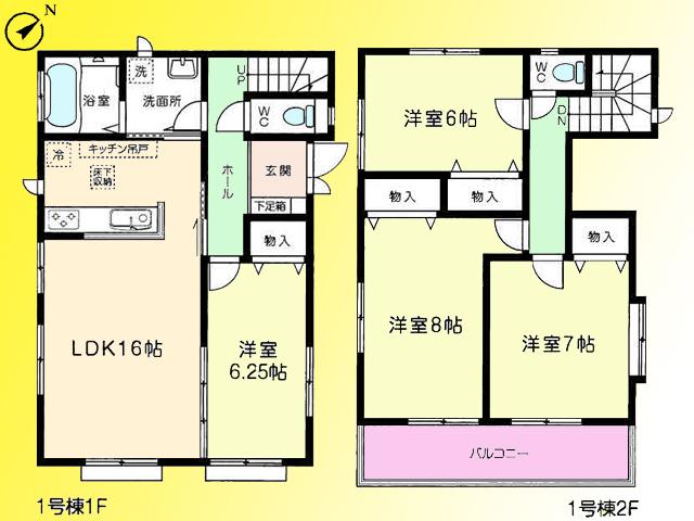 Floor plan. 33,800,000 yen, 4LDK, Land area 147.22 sq m , Building area 101.43 sq m