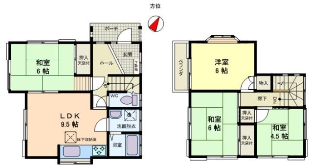 Floor plan. 9.8 million yen, 4LDK, Land area 101.02 sq m , Building area 77.83 sq m