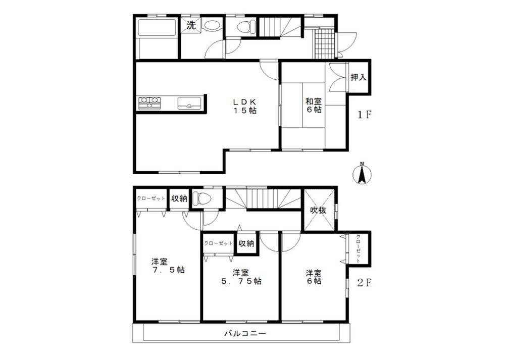 Floor plan. 27,800,000 yen, 4LDK, Land area 117.53 sq m , Building area 96.05 sq m