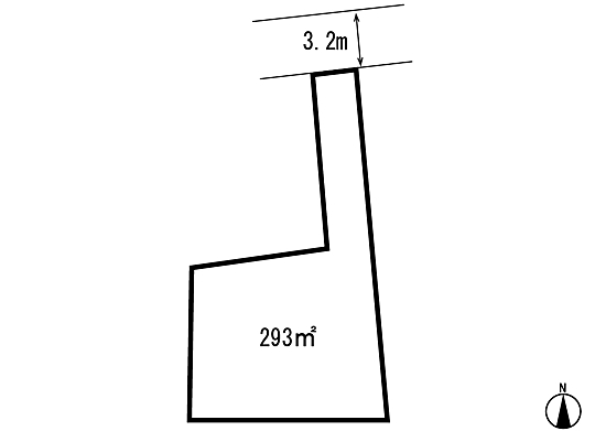 Compartment figure. Land price 15,950,000 yen, Land area 293 sq m