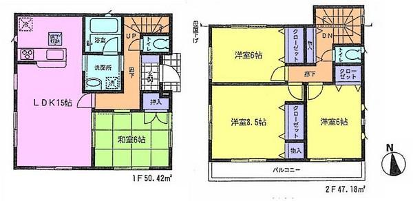 Floor plan. 35,800,000 yen, 4LDK, Land area 133.06 sq m , Building area 97.6 sq m