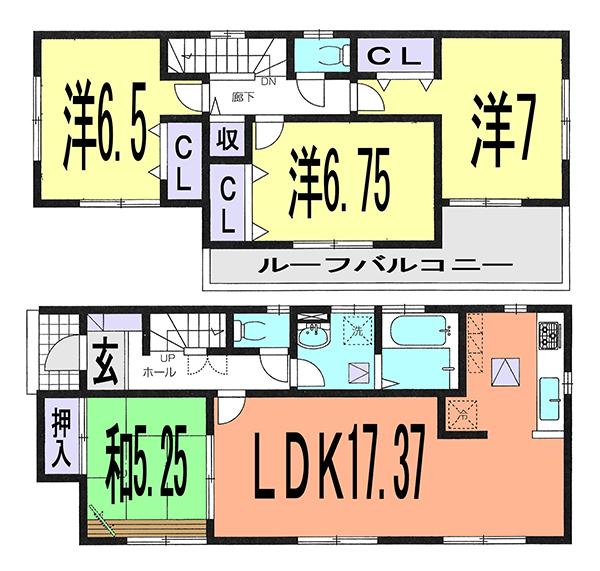 Floor plan. 26,800,000 yen, 4LDK, Land area 143.39 sq m , Building area 99.98 sq m