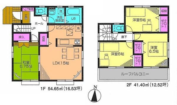 Floor plan. 26,800,000 yen, 4LDK, Land area 121.13 sq m , Building area 96.05 sq m