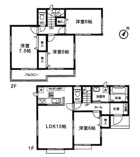 Floor plan. (F Building), Price 22,800,000 yen, 4LDK, Land area 120.1 sq m , Building area 95.23 sq m