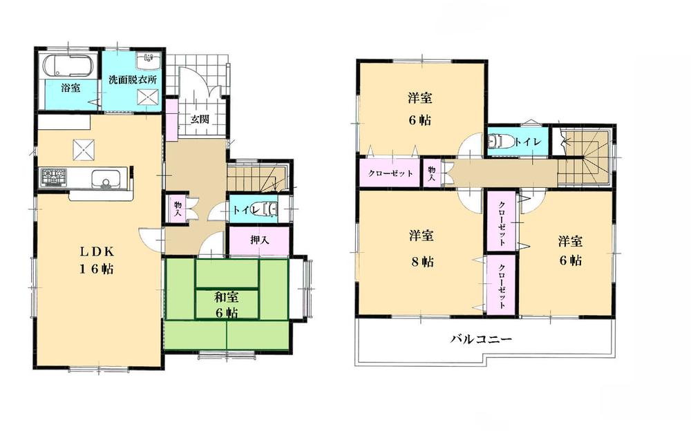 Floor plan. 28,900,000 yen, 4LDK, Land area 130.11 sq m , Building area 102.68 sq m