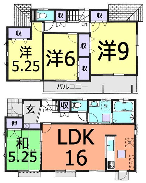 Floor plan. 35,900,000 yen, 4LDK, Land area 171.15 sq m , Building area 101.23 sq m