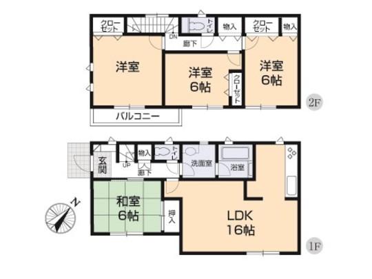 Floor plan. 26,800,000 yen, 4LDK, Land area 137.11 sq m , 98 sq m floor plan building area