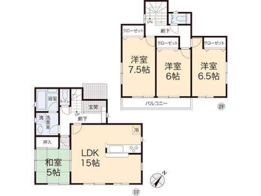 Floor plan. 23.8 million yen, 4LDK, Land area 137.1 sq m , Building area 94.77 sq m floor plan