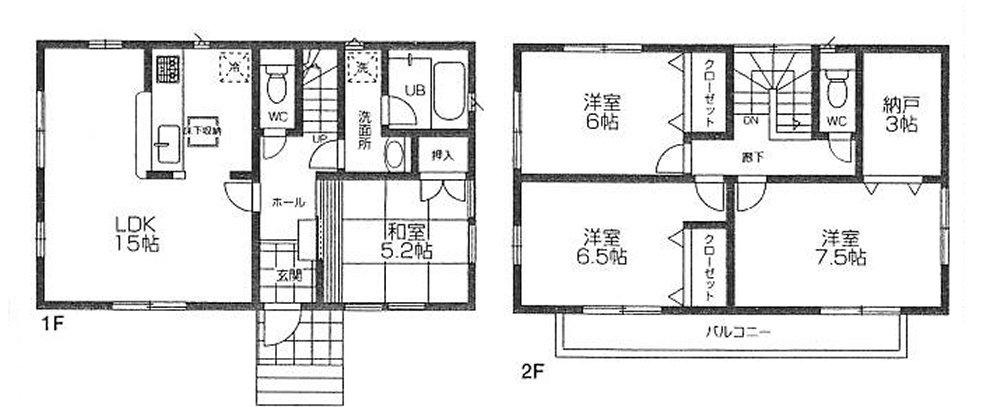 Floor plan. 26,800,000 yen, 4LDK, Land area 121 sq m , Building area 97.2 sq m