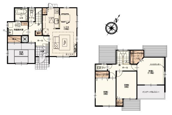 Floor plan. (14 Building), Price 32,200,000 yen, 4LDK, Land area 146.9 sq m , Building area 105.99 sq m