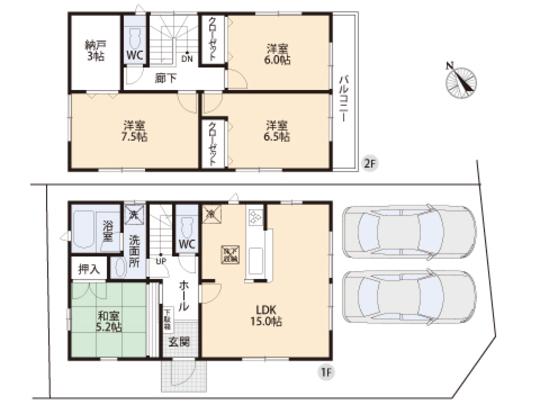 Floor plan. 27,800,000 yen, 4LDK, Land area 109.85 sq m , Building area 96.39 sq m floor plan