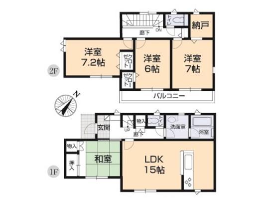 Floor plan. 26,800,000 yen, 4LDK, Land area 137.1 sq m , Building area 97.19 sq m floor plan