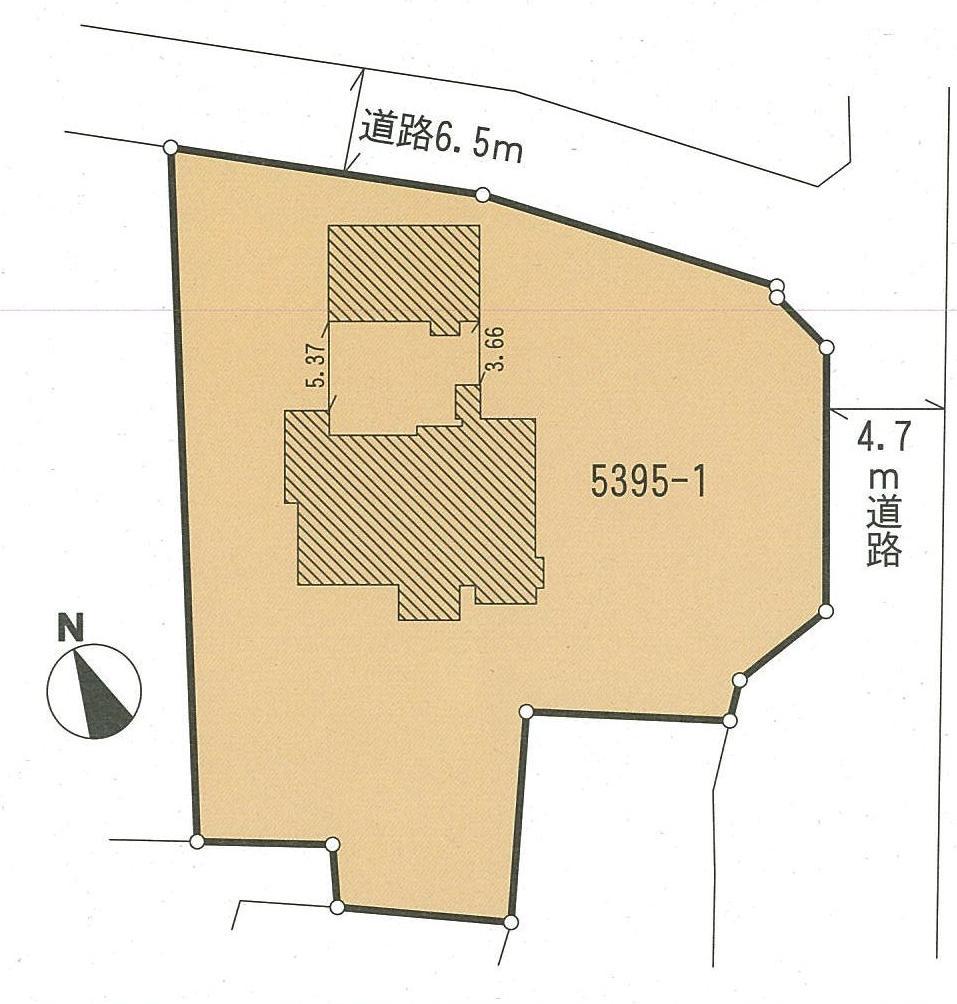 Compartment figure. Land price 12.8 million yen, Land area 1,181.27 sq m