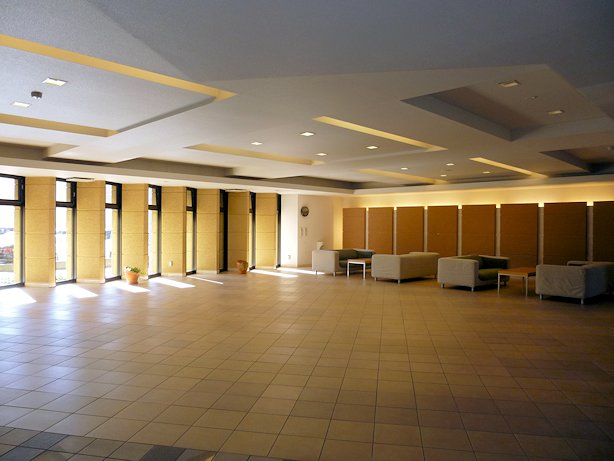 lobby. Spacious open-minded entrance lobby of the condominium unique