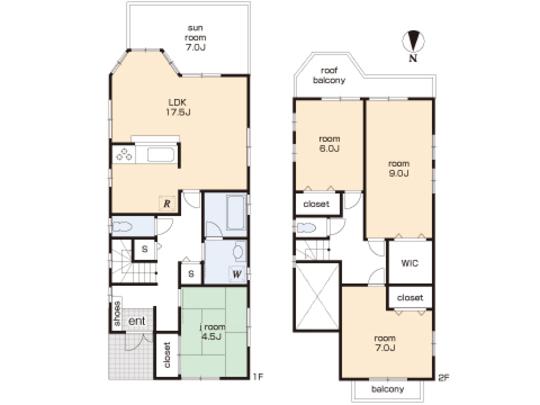 Floor plan. 49,800,000 yen, 4LDK, Land area 142.24 sq m , Building area 116.33 sq m floor plan