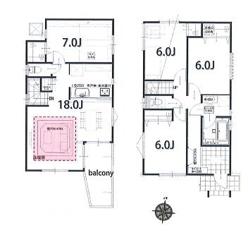 Floor plan. 40,800,000 yen, 4LDK, Land area 101.96 sq m , Building area 97.2 sq m