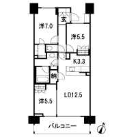 Floor: 3LD ・ K + N (storeroom) + WIC (walk-in closet), the occupied area: 75.34 sq m, Price: 47,500,000 yen, now on sale