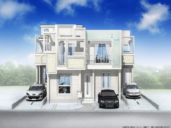 Rendering (appearance). Site area 30 square meters or more, Two-story building, Leeway there balcony attractive