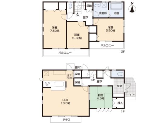 Floor plan. 47,810,000 yen, 4LDK, Land area 104.29 sq m , Building area 96.66 sq m floor plan