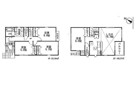Floor plan. 35,800,000 yen, 4LDK, Land area 102.78 sq m , Building area 101.85 sq m floor plan