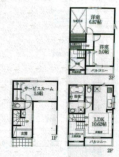 Floor plan. 29,800,000 yen, 2LDK + S (storeroom), Land area 50.24 sq m , Building area 89.49 sq m floor plan