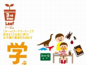 Home Commons design conceptual diagram 3rd step (Leaf) 7 ~ Time to begin to feel the joy to find that you like 12-year-old. Both learned to love in the home work corner (living or counter corner), Motivate children