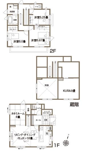 A Building ・ 4LDK + warehouse price / 51,700,000 yen land area / 111.67 sq m  Building area / 108.34 sq m