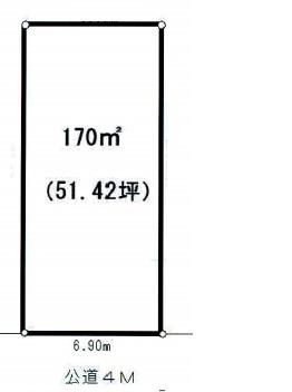 Compartment figure. Land price 34,800,000 yen, Land area 170 sq m compartment view