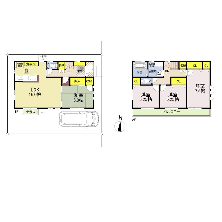 Floor plan. (4 Building), Price 49,920,000 yen, 4LDK, Land area 100.1 sq m , Building area 97.49 sq m
