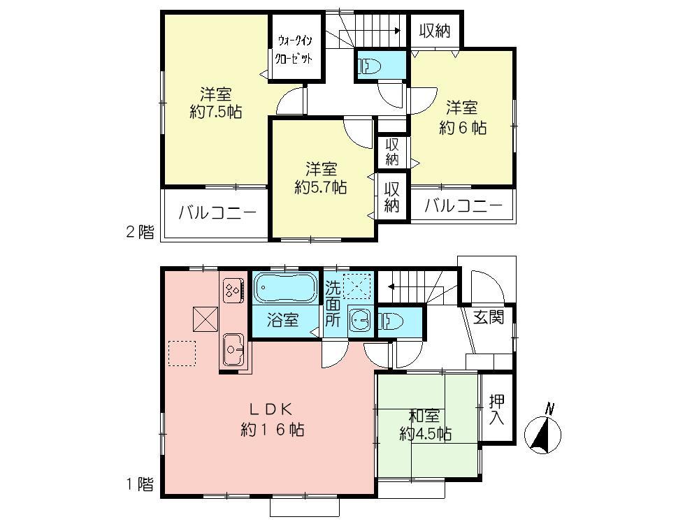 Floor plan. (8 Building), Price 39,800,000 yen, 4LDK, Land area 104.54 sq m , Building area 94.81 sq m
