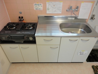 Kitchen. Indoor reference photograph Gas stove is nothingness