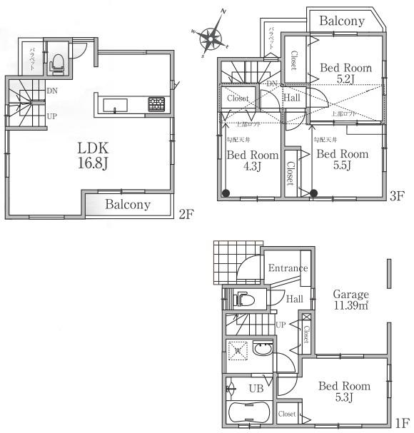 Floor plan. 31,800,000 yen, 4LDK, Land area 56.82 sq m , Building area 99.26 sq m