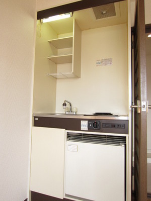 Kitchen. Small is also a mini kitchen that can be stored