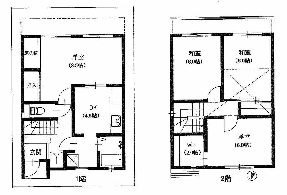 Floor plan. 24.5 million yen, 4DK + S (storeroom), Land area 65.55 sq m , Building area 78.87 a sq m 4DK and with loft.