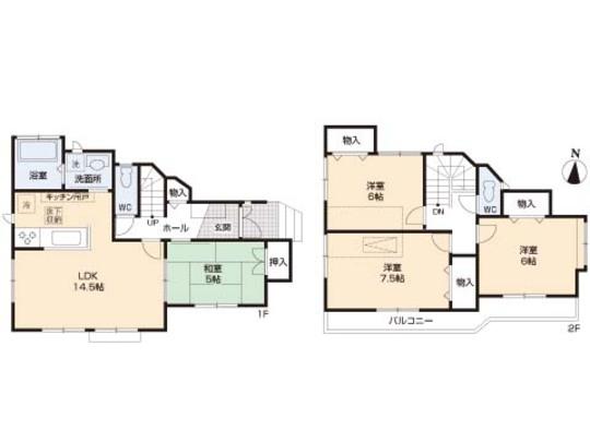 Floor plan. 43,800,000 yen, 4LDK, Land area 96.01 sq m , Building area 93.16 sq m floor plan