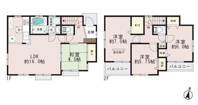 Floor plan. 38,800,000 yen, 4LDK, Land area 104.54 sq m , Building area 94.81 sq m 8 Building