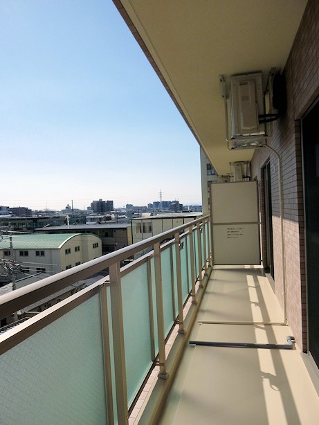 Balcony. View from the south balcony ・  ・  ・ Clean is the best and missing
