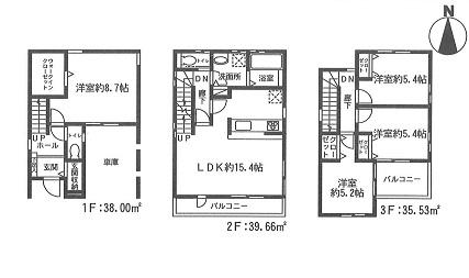 Floor plan. 41,800,000 yen, 4LDK, Land area 71.68 sq m , Building area 113.19 sq m
