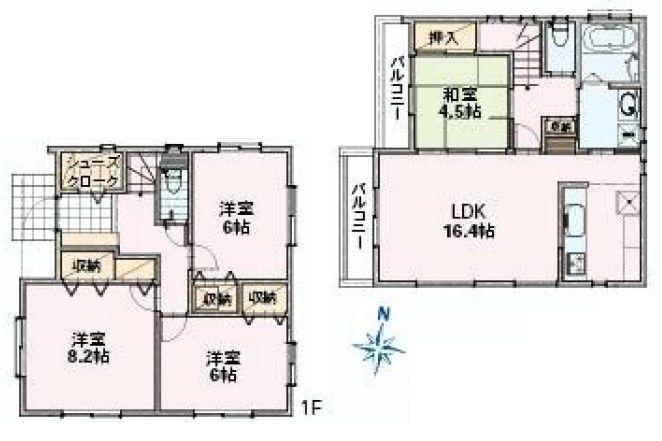Floor plan. 44,800,000 yen, 4LDK, Land area 100 sq m , Building area 99.94 sq m floor plan