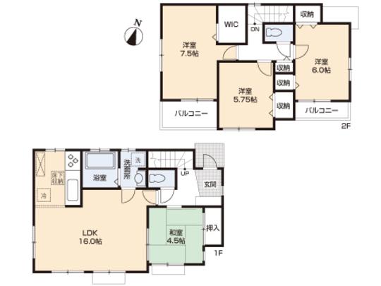 Floor plan. 38,800,000 yen, 4LDK, Land area 104.54 sq m , Building area 94.81 sq m floor plan