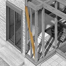 Construction ・ Construction method ・ specification. Pillars and load-bearing wall member which is attached to the diagonal line has been installed between the pillars. One-way piece bracing, There is a two-way sash bracing.