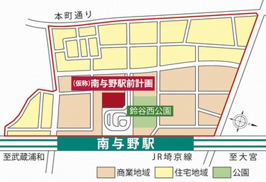 "Minamiyono Nishiguchi land readjustment project" plan view