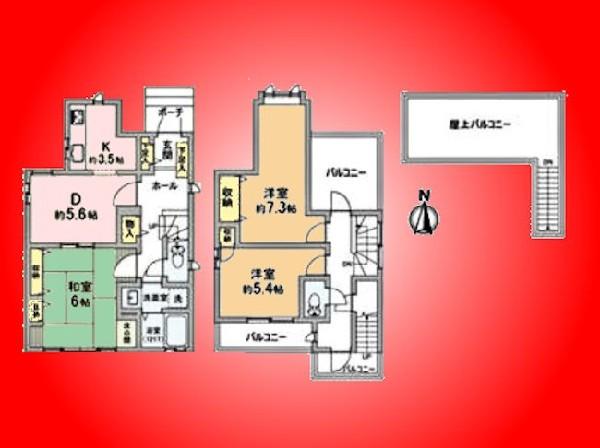 Floor plan. 29,800,000 yen, 3DK, Land area 79.63 sq m , Building area 75.42 sq m