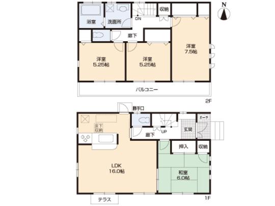 Floor plan. 49,920,000 yen, 4LDK, Land area 100.1 sq m , Building area 97.49 sq m floor plan