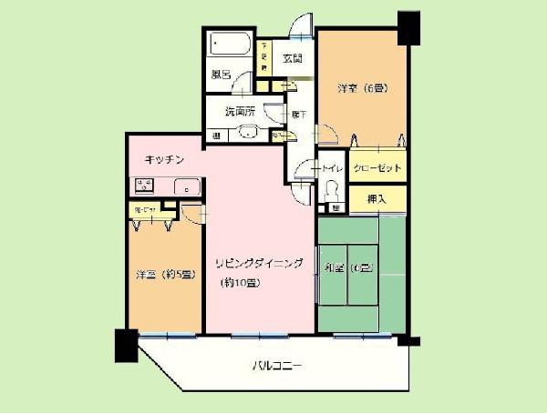 Floor plan. 3LDK, Price 19,800,000 yen, Occupied area 62.49 sq m